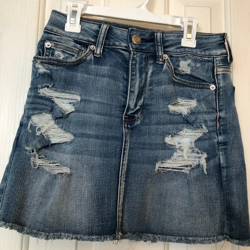 American Eagle Outfitters Women’s Size 2 Jean Skirt Next Level Stretch Y2K